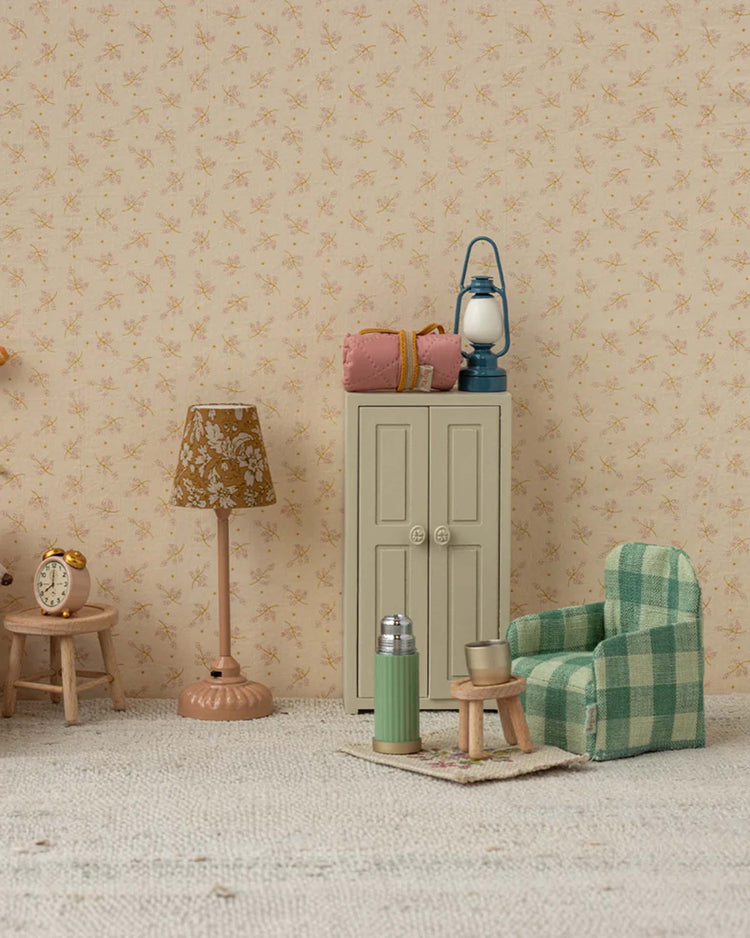 maileg vintage lantern, mouse - blue play Little
