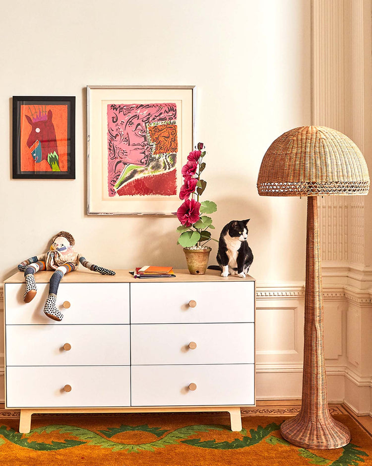 oeuf sparrow 6 drawer dresser in birch room Little