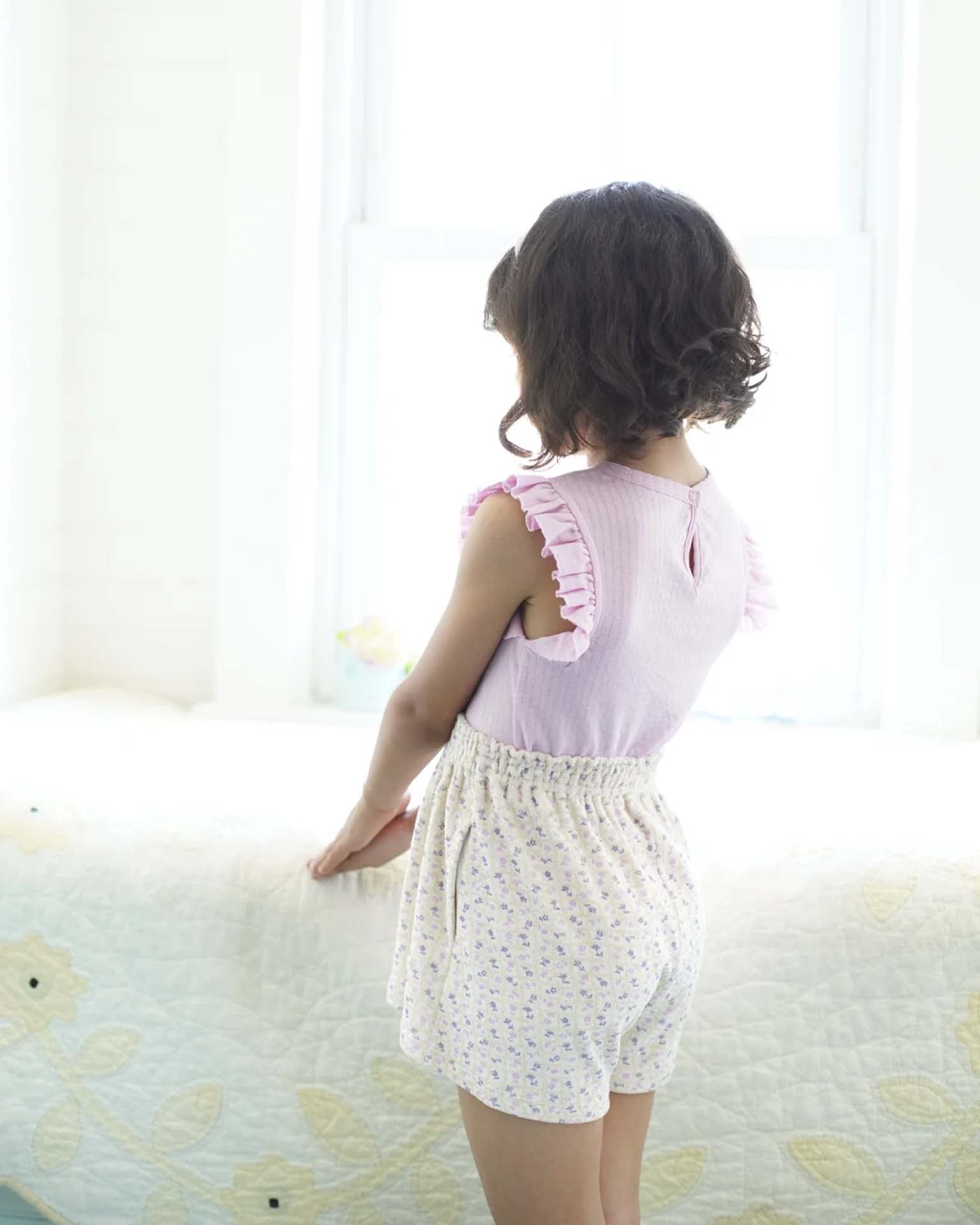 その他 soor ploom Rosey Smock soor ploom smock short in flower press print, soy kids at Little