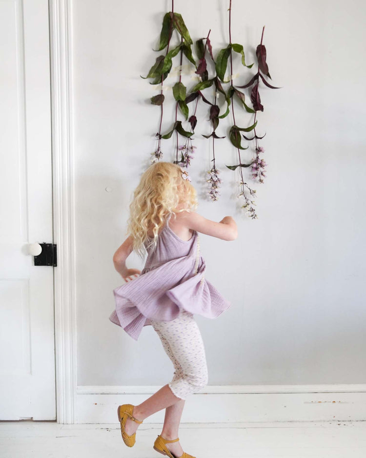 soor ploom capri legging in flower press print, soy kids Little