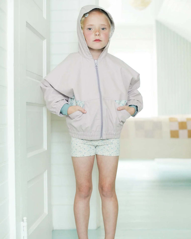 soor ploom shortie in flower press print, azul kids Little