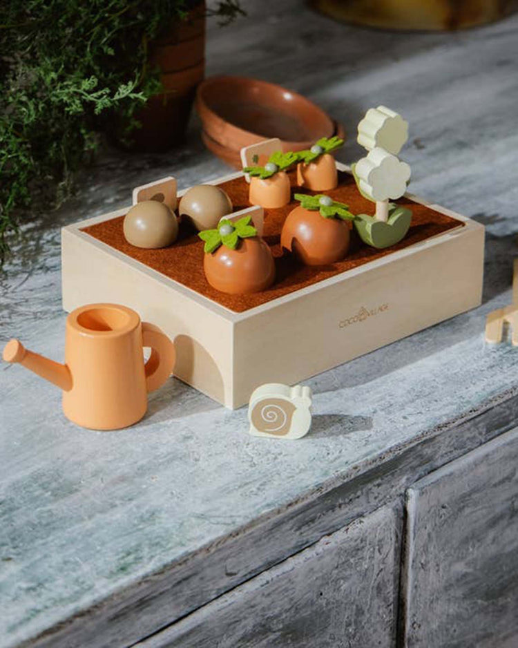 coco village wooden gardening playset + accessories play Little