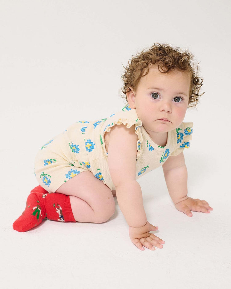 bobo choses pixel flowers all over short leggings baby Little