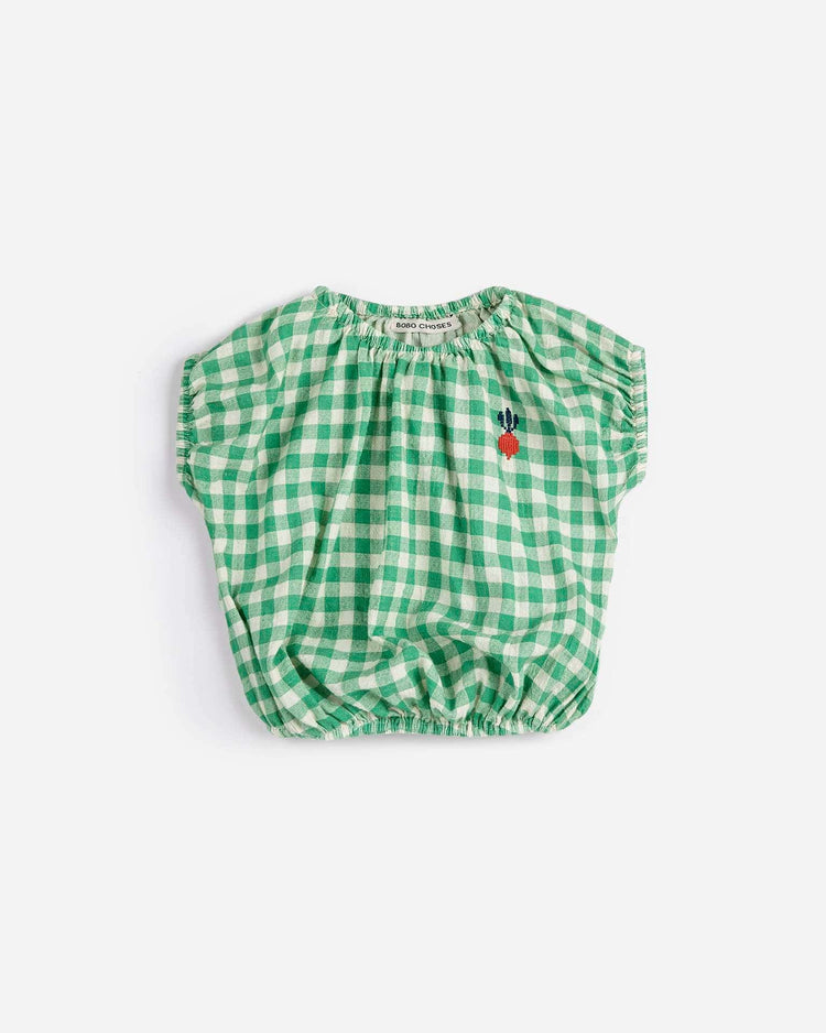 bobo choses pixel sugar beet vichy woven blouse baby Little