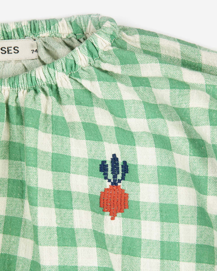 bobo choses pixel sugar beet vichy woven blouse baby Little