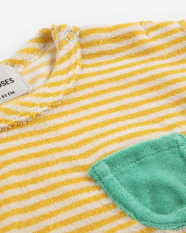 bobo choses yellow stripes terry cloth tshirt baby Little