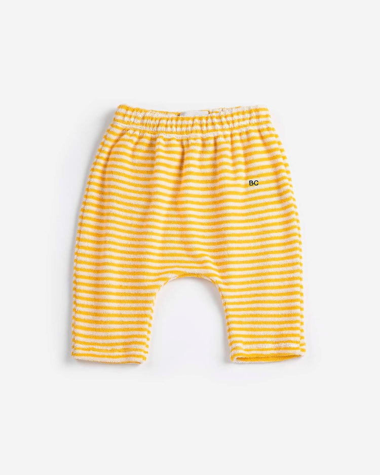 bobo choses yellow stripes terry cloth harem pants baby Little