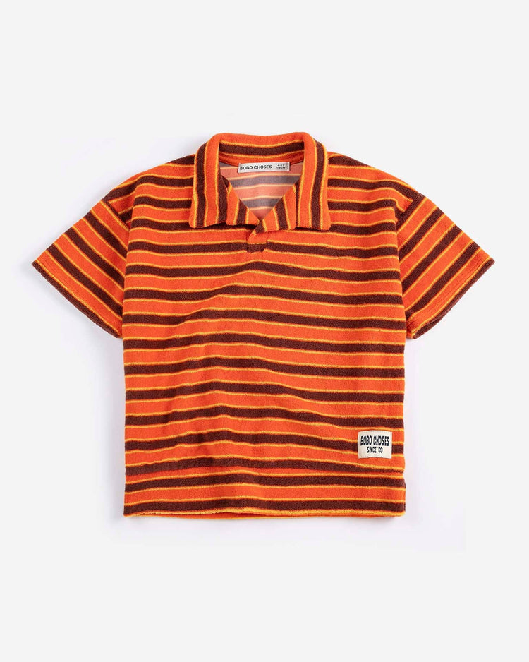 bobo choses striped brick terry cloth polo kids Little