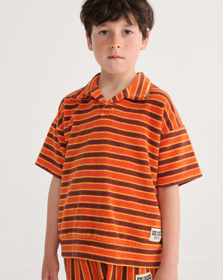 bobo choses striped brick terry cloth polo kids Little