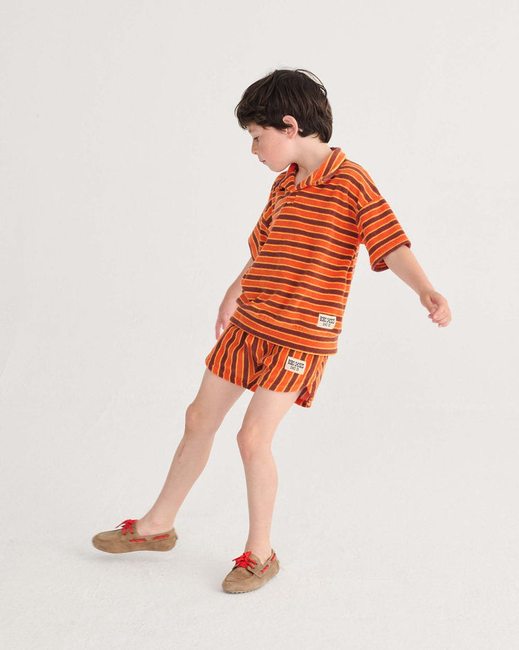 bobo choses striped brick terry cloth polo kids Little