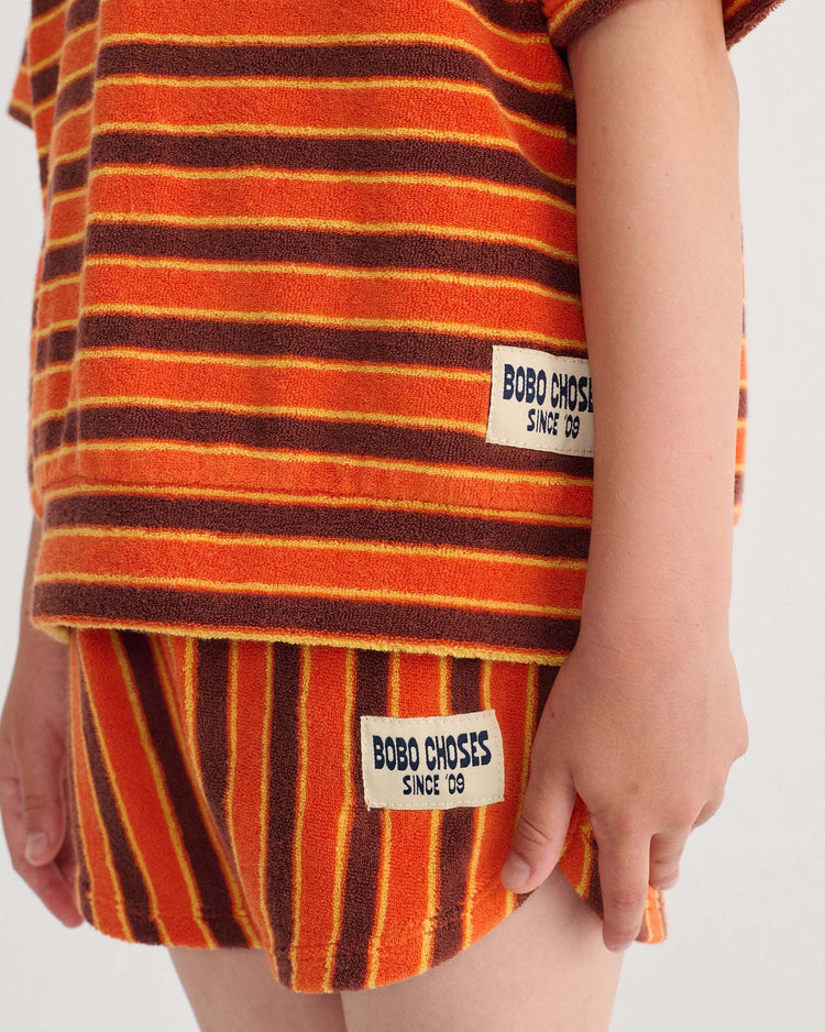 bobo choses striped brick terry cloth shorts kids Little
