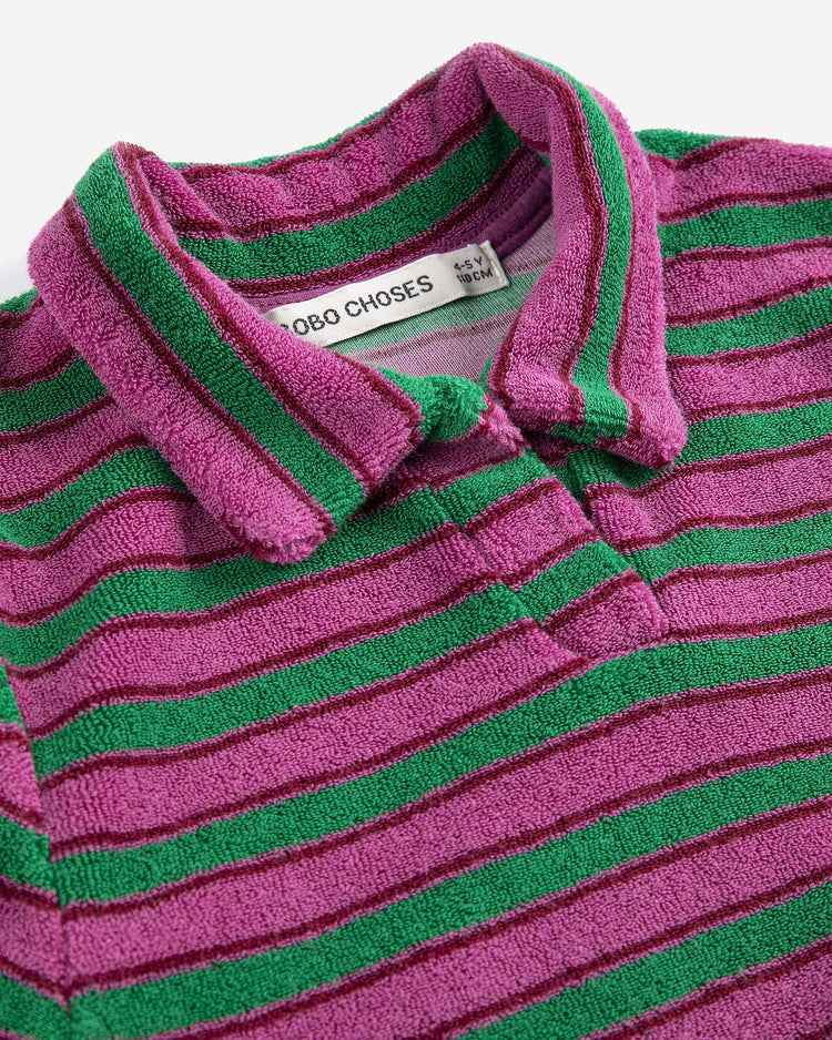 bobo choses striped terry cloth polo dress kids Little