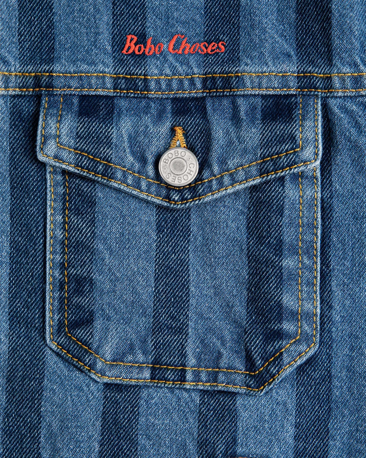 bobo choses bobo choses striped denim jacket kids Little