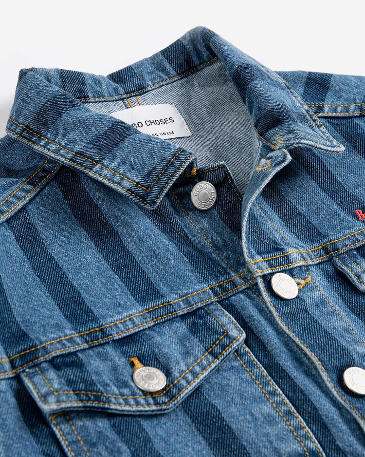 bobo choses bobo choses striped denim jacket kids Little