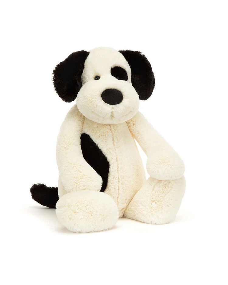 jellycat bashful rufferty black & cream puppy huge play Little