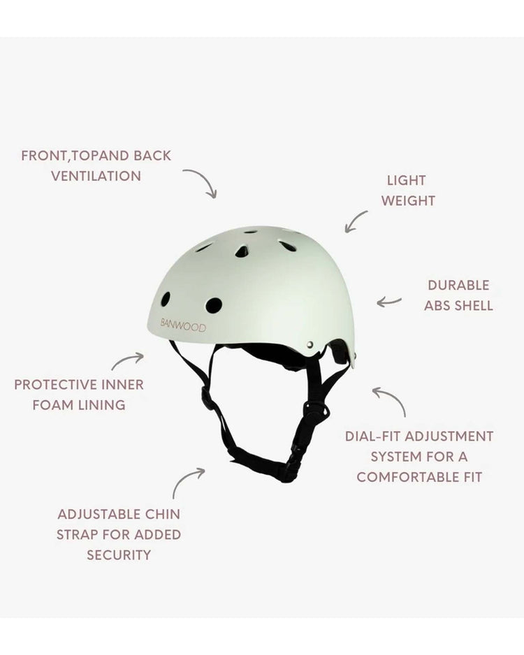 banwood kids helmet in matte pale mint play Little