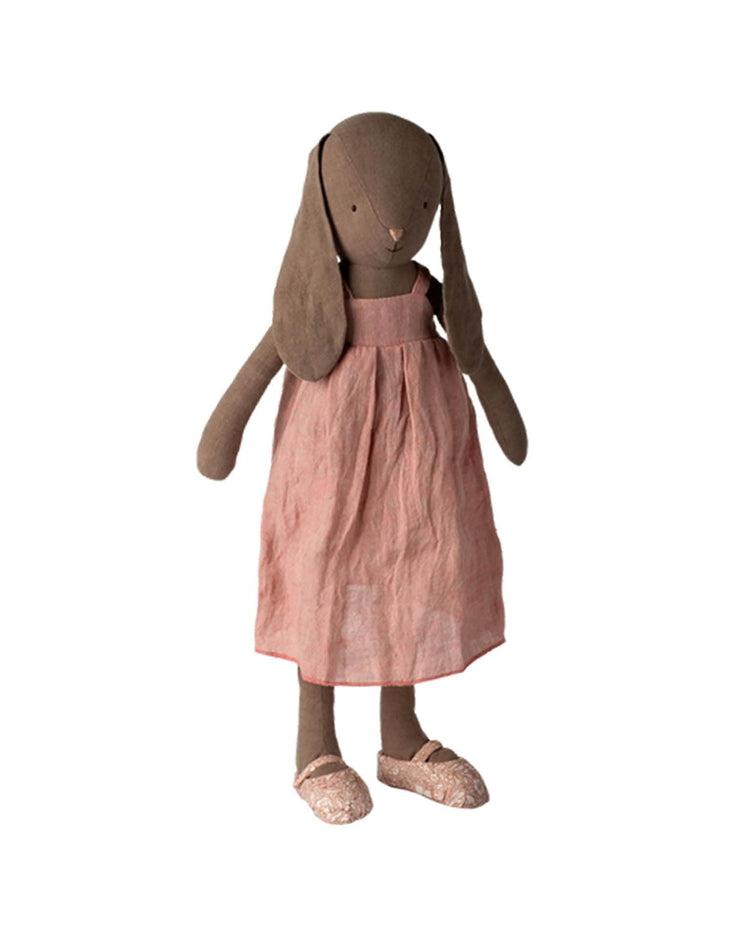 maileg bunny, size 4 - brown - dress and shoes play Little