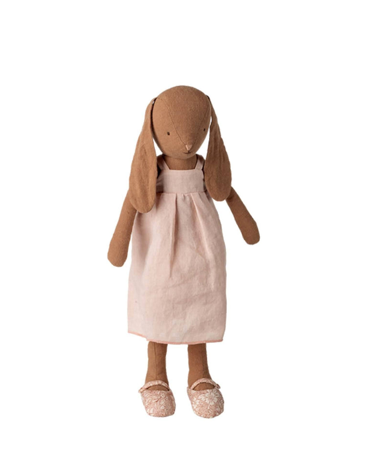maileg bunny, size 3 - chocolate brown - dress and shoes play Little