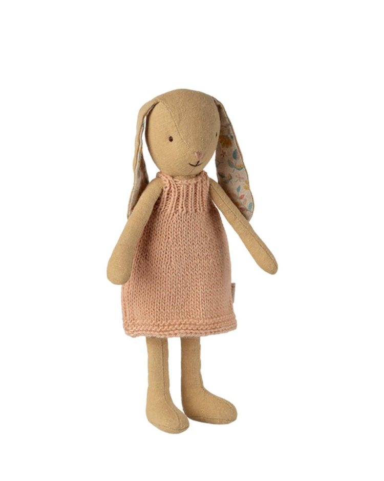 maileg bunny, size 1 - cream yellow - knitted play Little