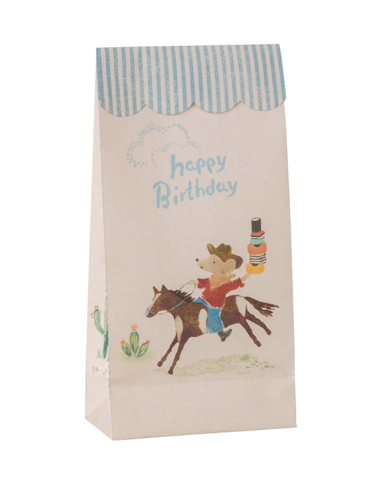 maileg goodie bag - happy birthday - cowboy play Little