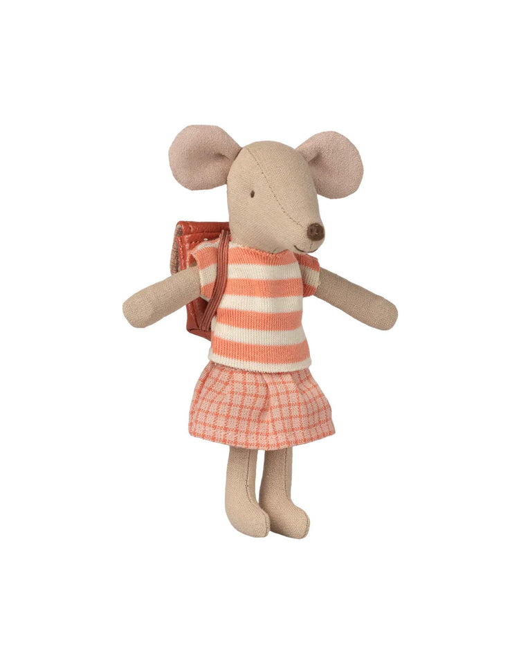 maileg tricycle mouse, big sister - coral play Little