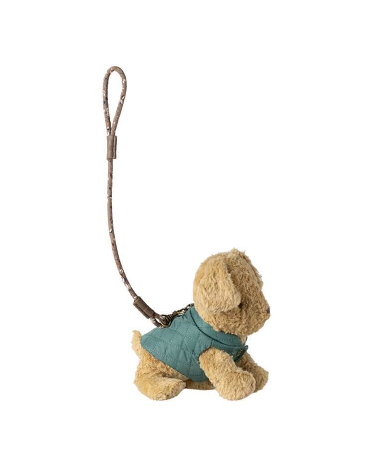 maileg pet supply, harness and leash - dark mint play Little