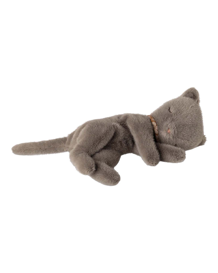 maileg sleeping kitten plush, small - grey play Little