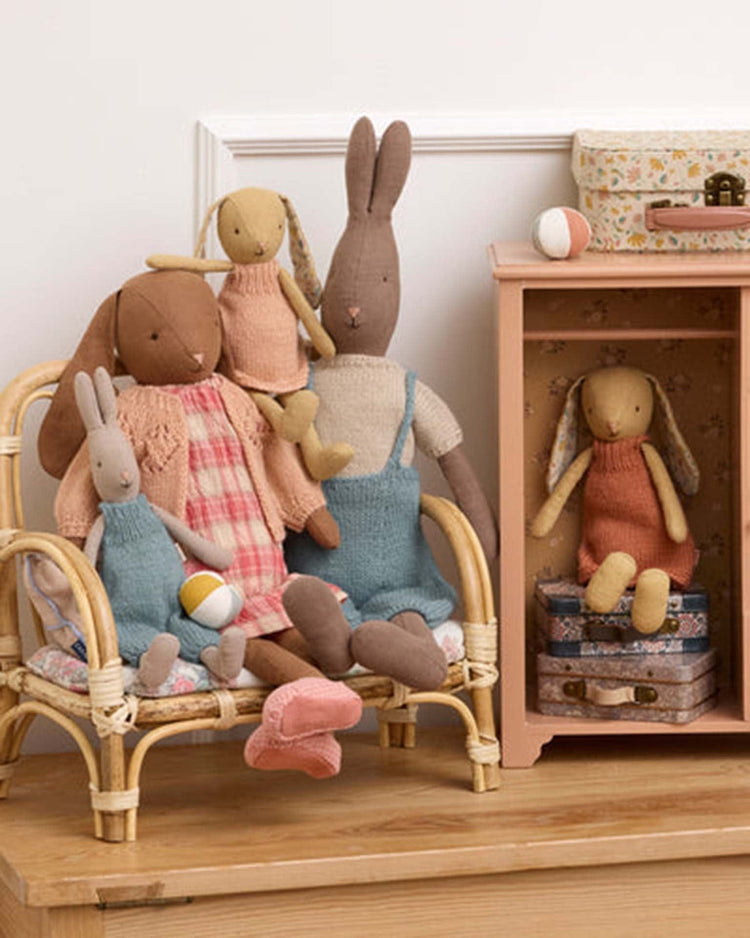 maileg rabbit, size 1 - classic - knitted overall play Little