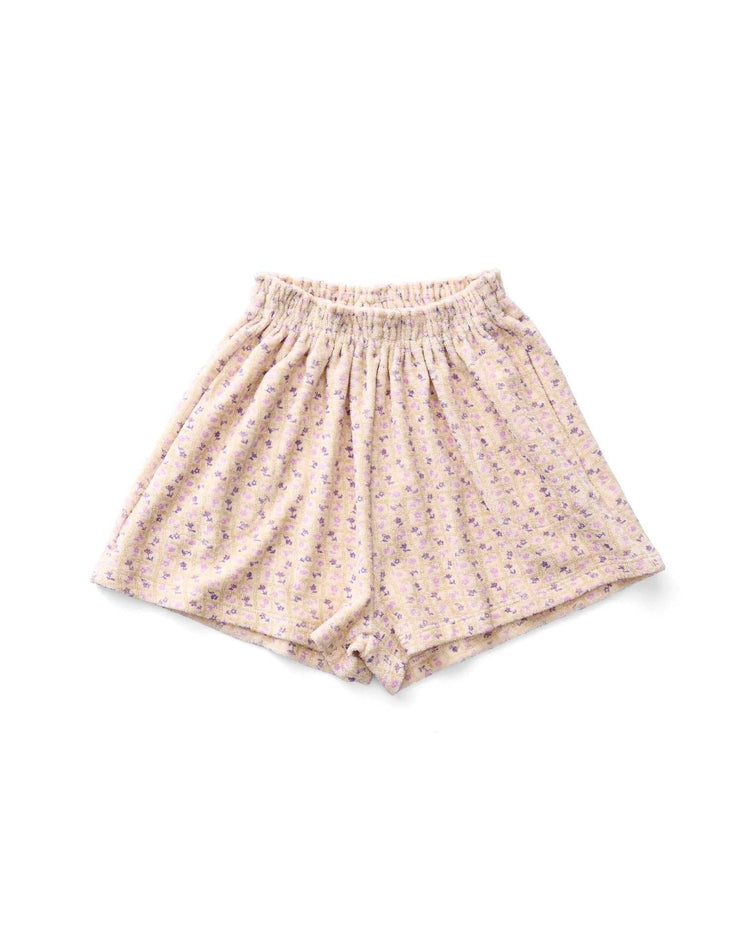 soor ploom smock short in flower press print, soy kids Little