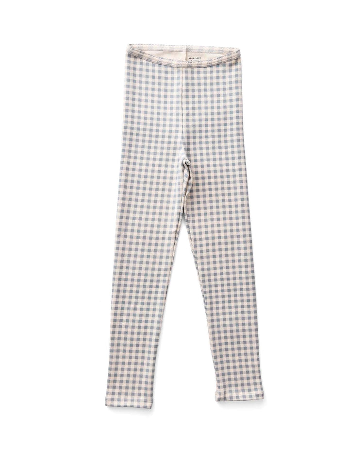 soor ploom stretch legging in gingham print, azul kids Little