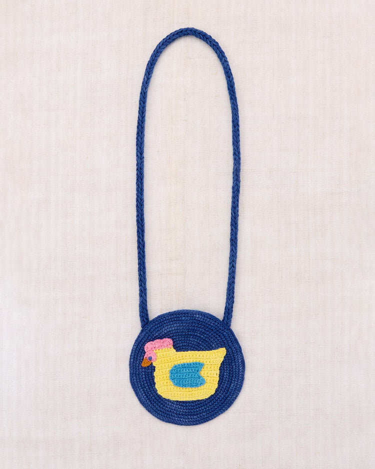 misha + puff hen circle bag in blue ribbon accessories Little