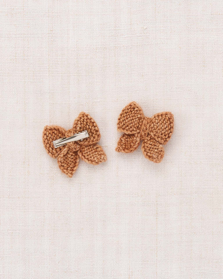 baby puff bow set in rose gold