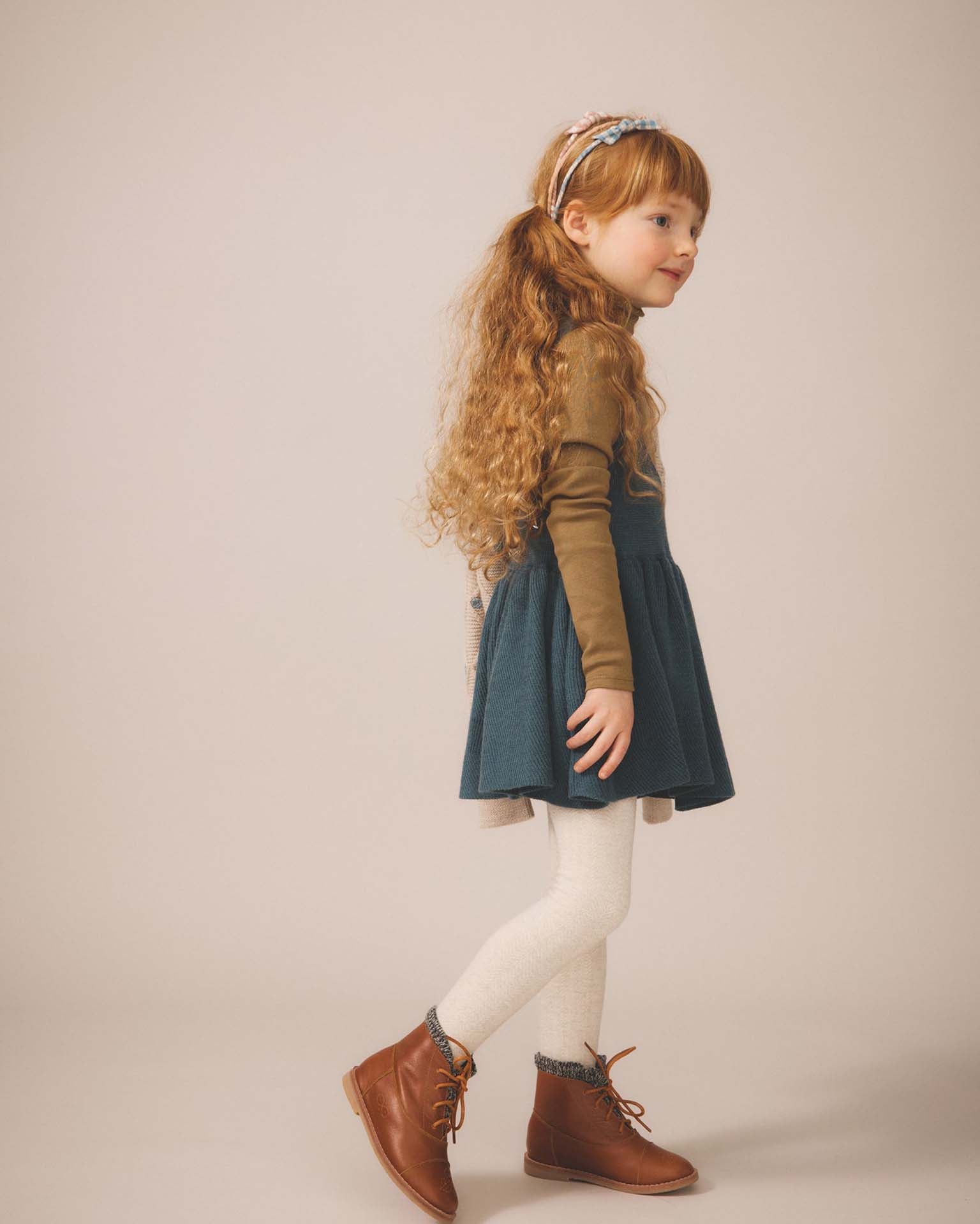 Little soor ploom kids sage pinafore in bottle