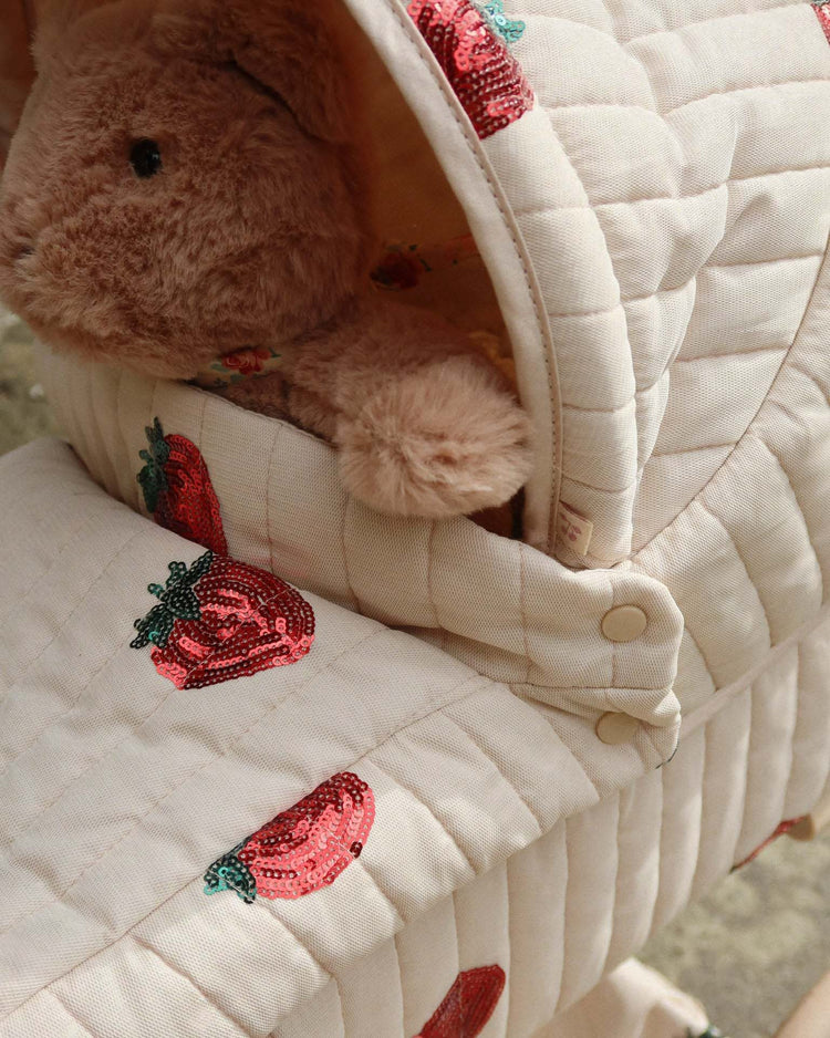 konges sløjd minnie tulle doll pram in strawberry play Little