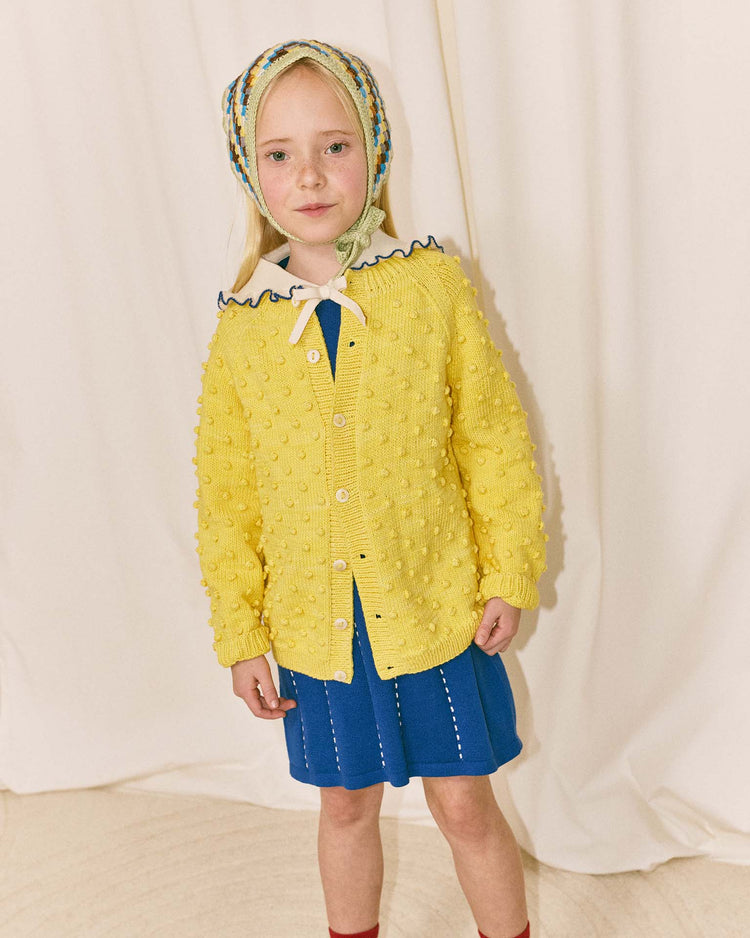 misha + puff popcorn cardigan in sol kids Little