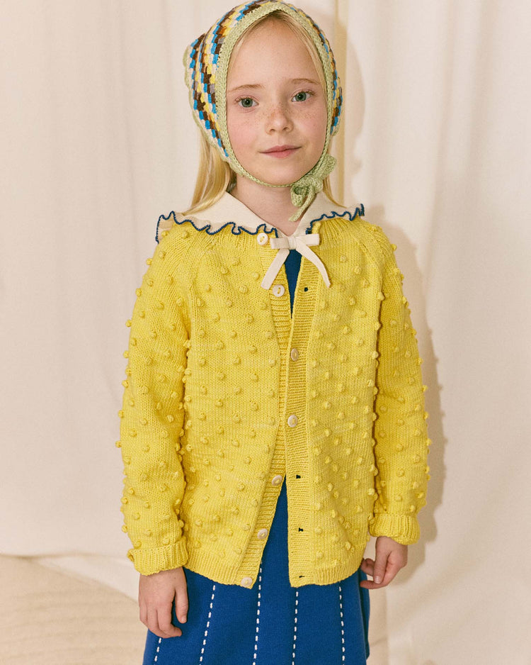 misha + puff popcorn cardigan in sol kids Little