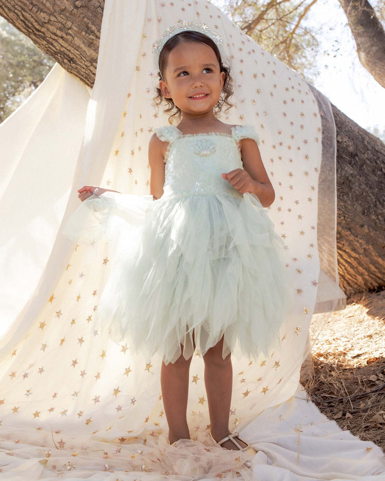 noralee mermaid crown + wand in mist kids Little