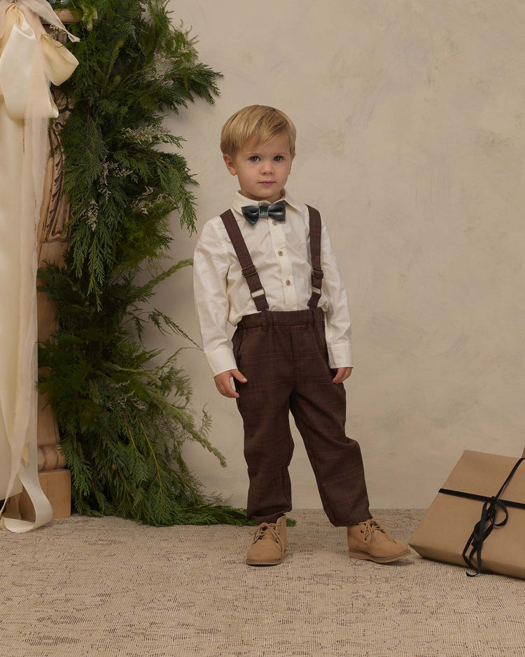 noralee suspender pant in heathered plaid baby Little