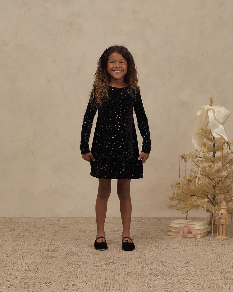 noralee penny dress in black rhinestone kids Little