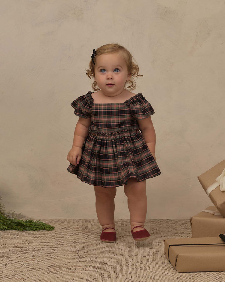 noralee margot romper in tartan baby Little