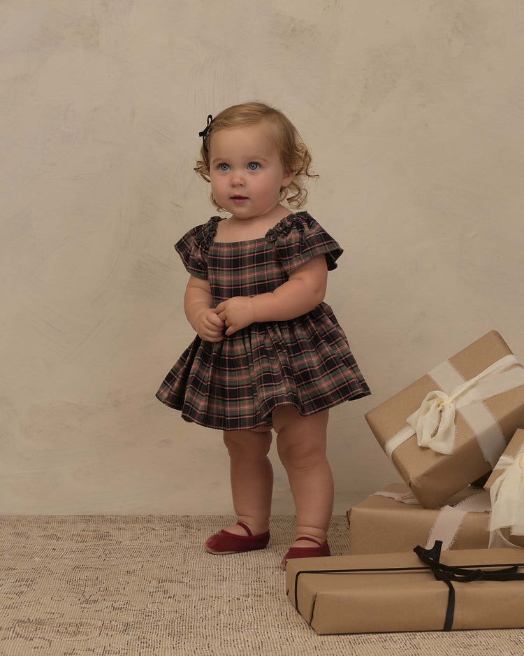 noralee margot romper in tartan baby Little