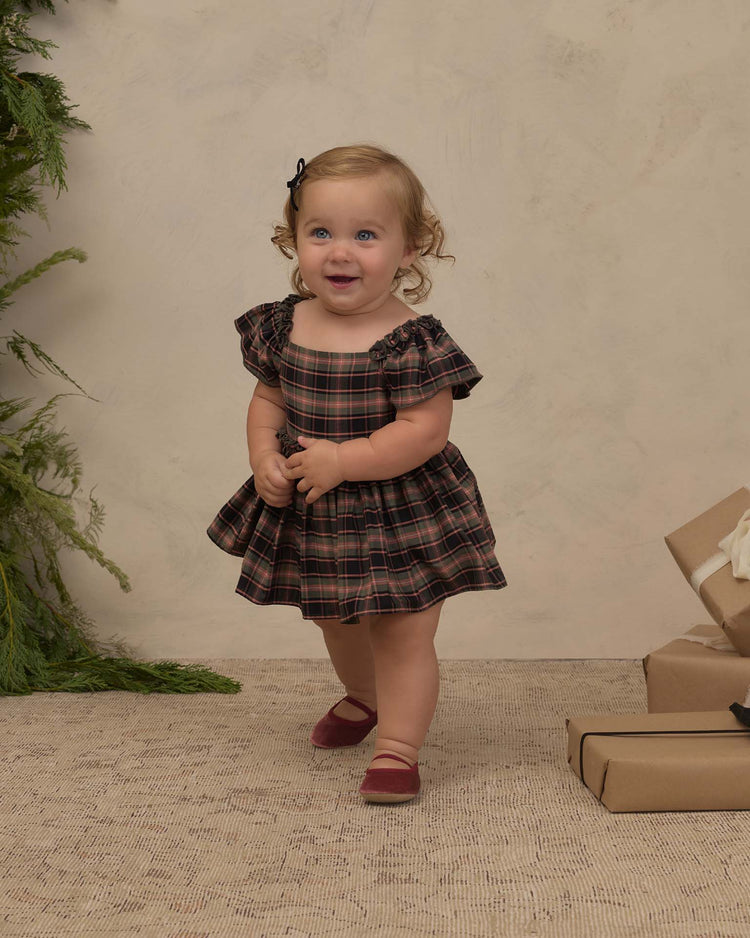 noralee margot romper in tartan baby Little
