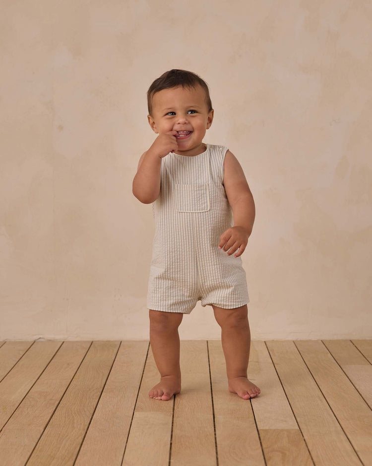 noralee georgie romper in sky stripe baby Little