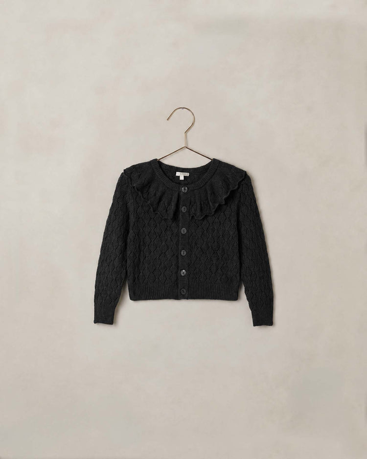 noralee ruffle cardigan sweater in black kids Little