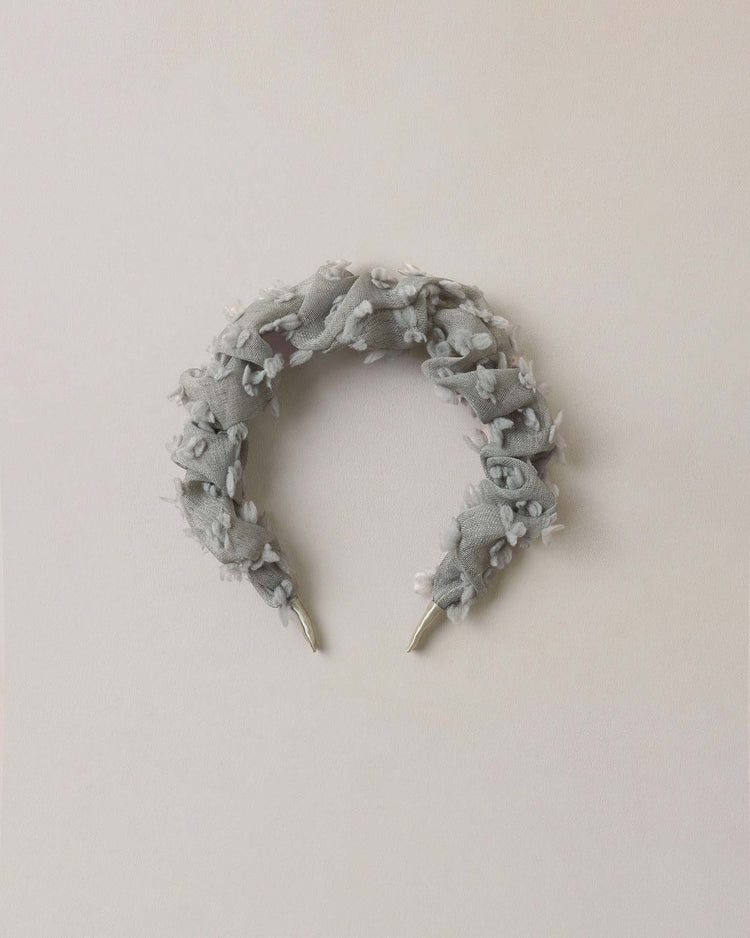 gathered headband in eucalyptus