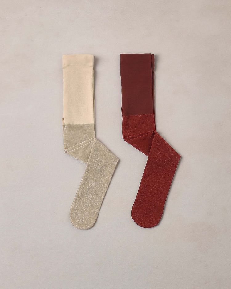 noralee shimmer tights in champagne + ruby kids Little
