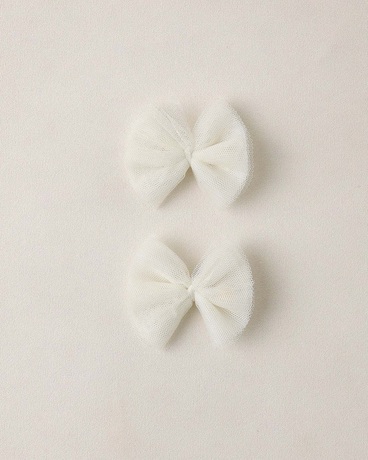 noralee flutter tulle clips in ivory accessories Little