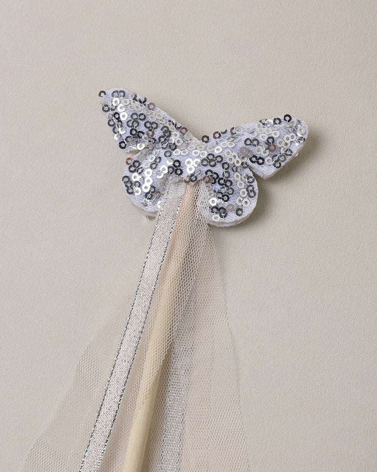 noralee crown + wand in silver sequin kids Little