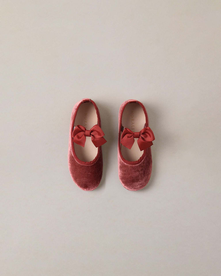 noralee bow ballet flats in ruby accessories Little