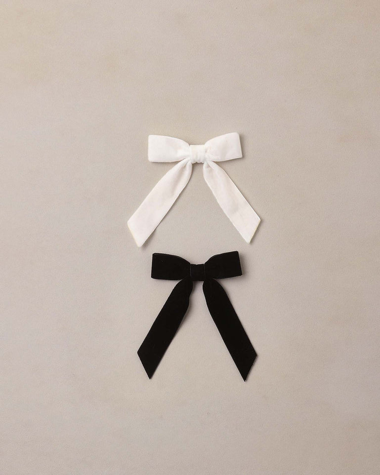 noralee velvet bows set in black + ivory accessories Little